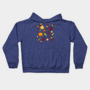 colorful seamless vegetables Kids Hoodie